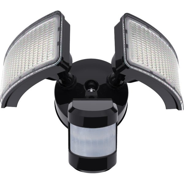 Sunlite LED Motion Sensor Dual-Head Square Wall Mount IP65 Flood Light Fixture 5000K 88912-SU
